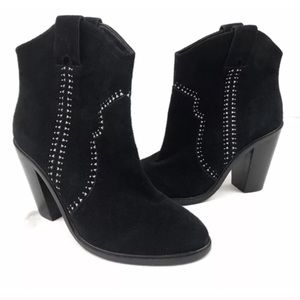 Joie black suede booties